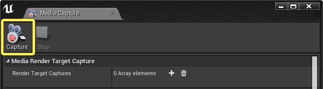 Start capturing from the Unreal Editor