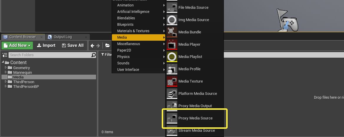 Create a Proxy Media Source