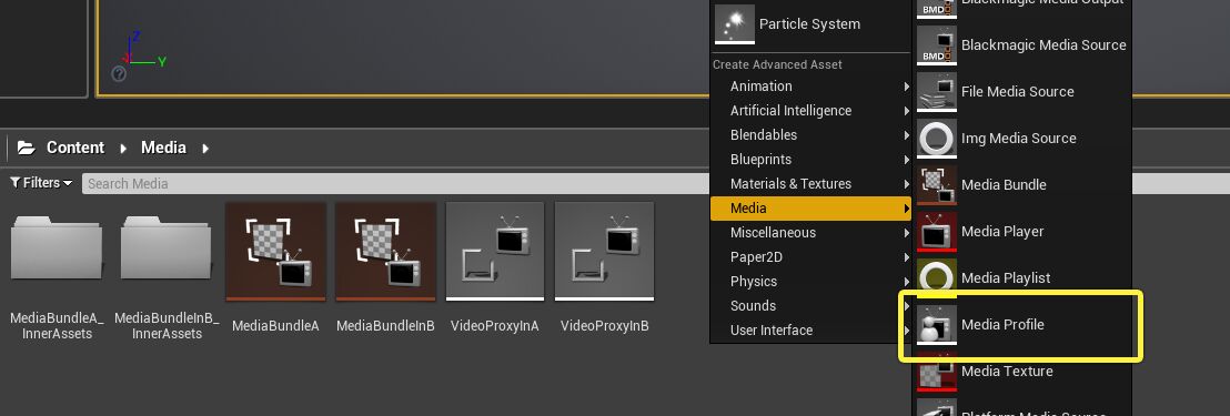 Right-click to create the new Asset