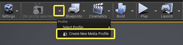 Create the new Asset from the Toolbar