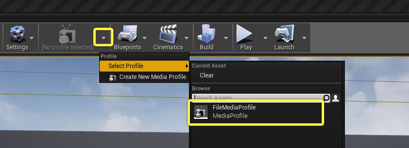 Selecting the active Media Profile