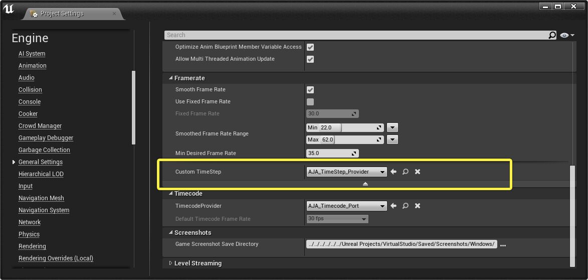 Set the Custom TimeStep in the Project Settings