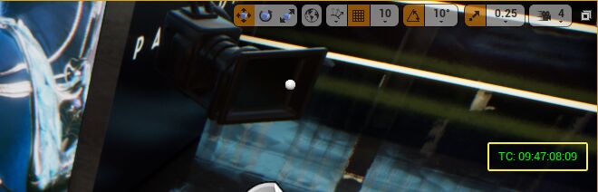 Timecode display in the viewport