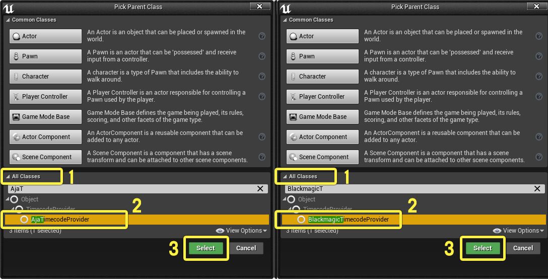 TimecodeProvider parent classes