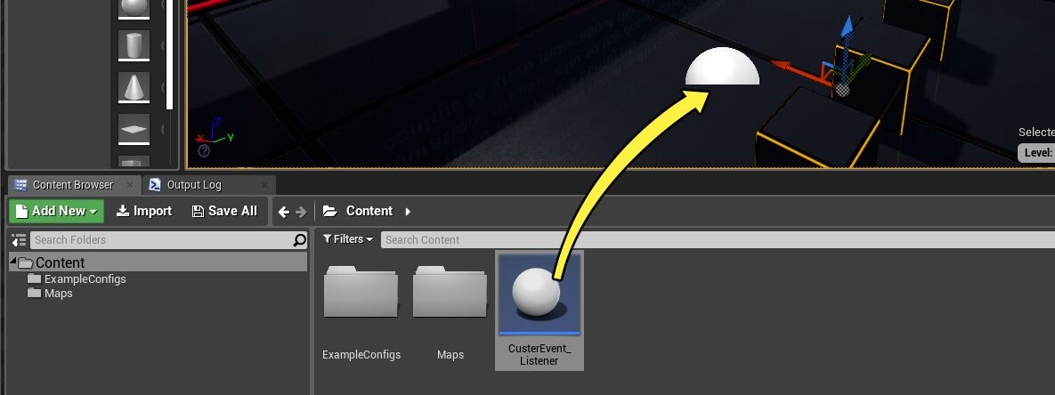 Drag and drop the Blueprint into the Level