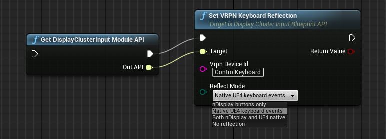 Keyboard reflection in Blueprint