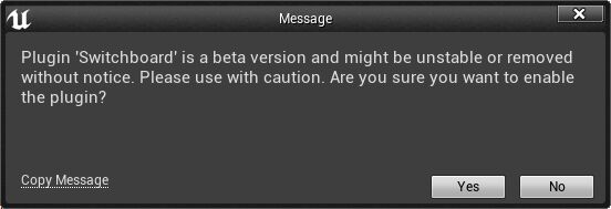 启用switchboard警告