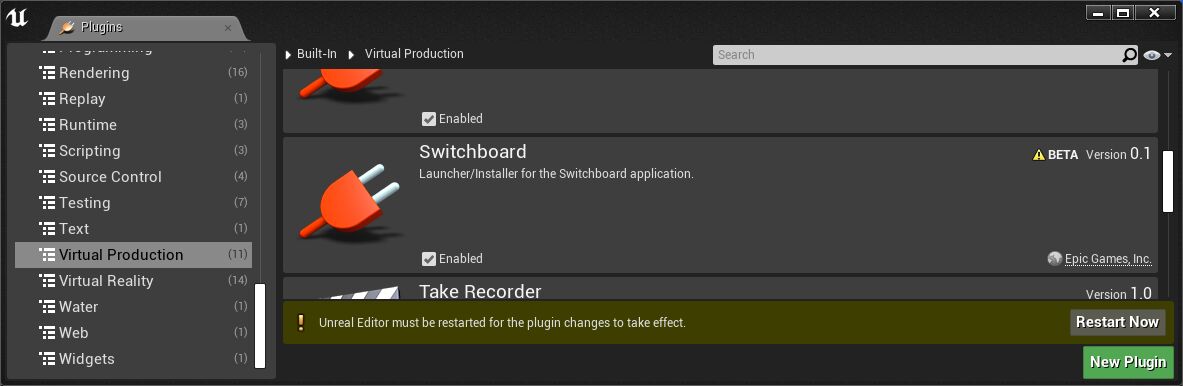 重启以启用Switchboard