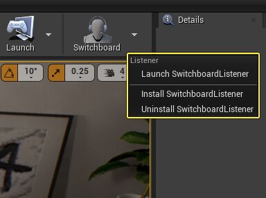 Switchboard工具栏选项