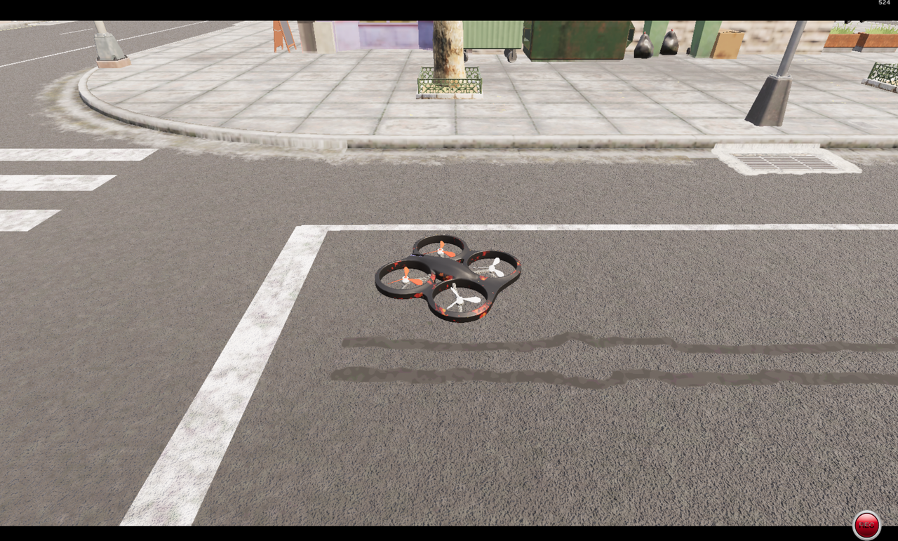 OpenHUTB 模拟器（Town10HD 场景）中的四旋翼