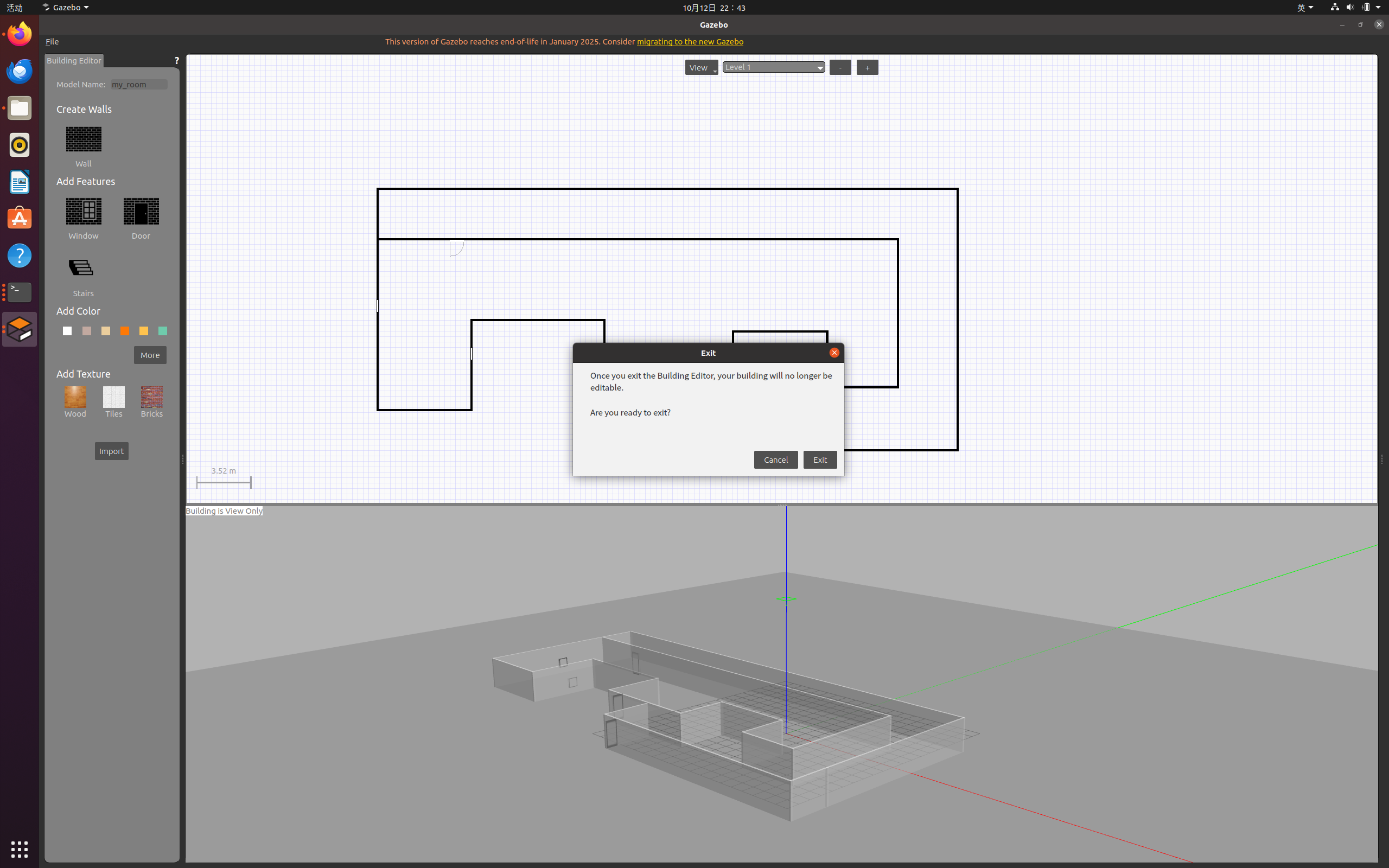 退出 Building Editor 确认框