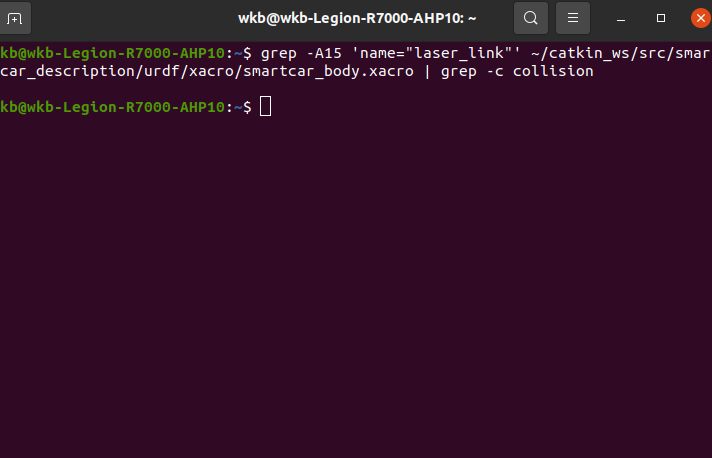 删除 laser_link 的 collision